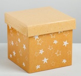 Складная коробка «Звёзды», 14 x 14 x 14 см Коллекция упаковки "Звезды"